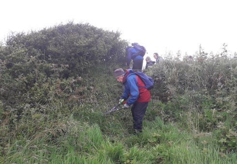 Cutting vegetation on a stile