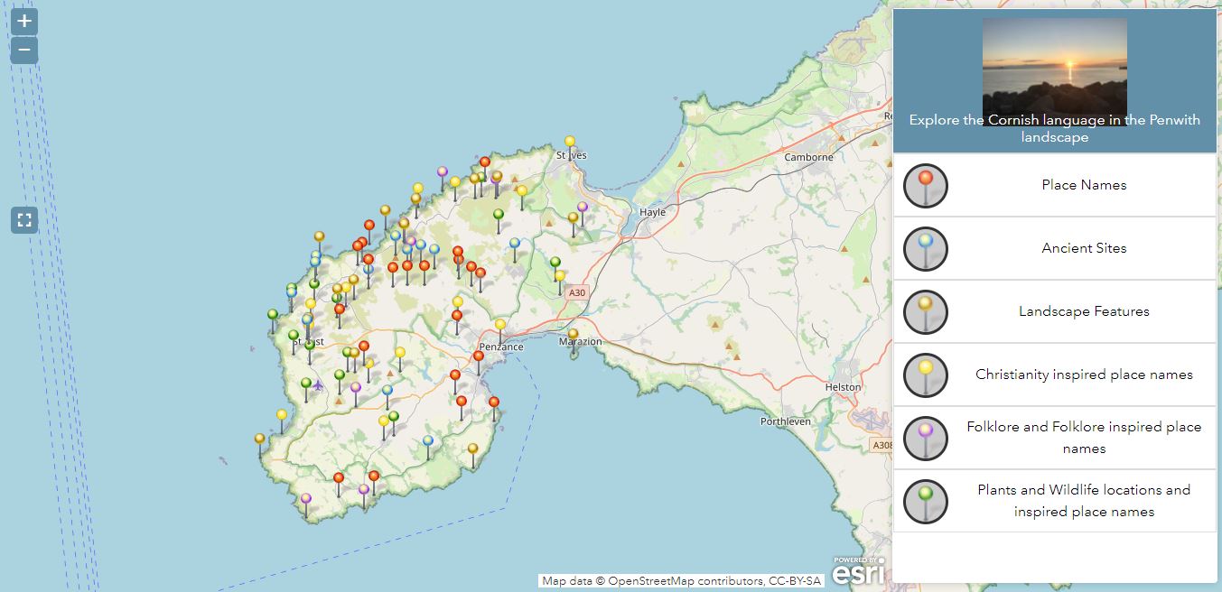 Interactive Cornish Map image