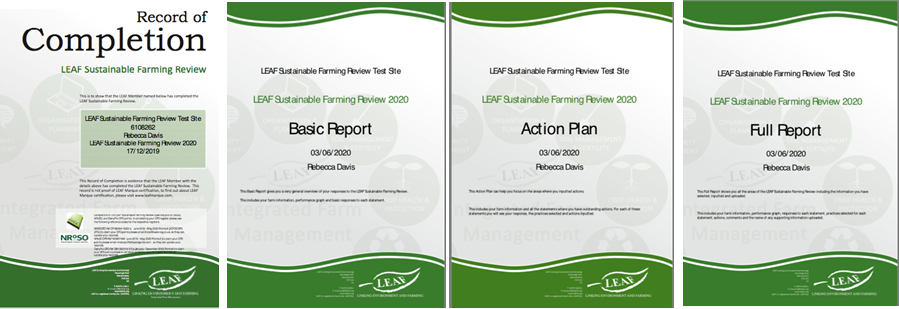 LEAF Performance Review Reports