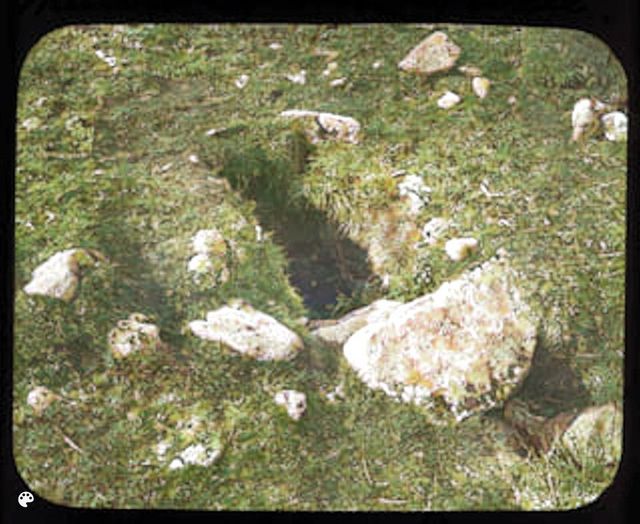 Madron Well in 1900, surrounded by grass