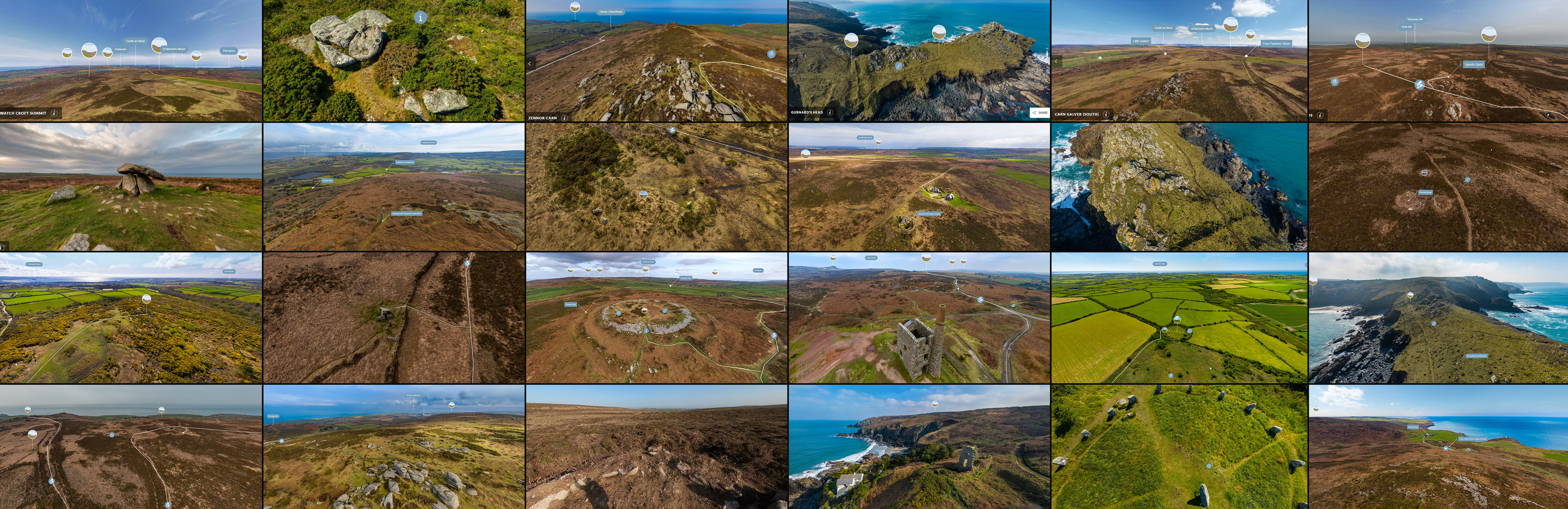 Composite image of sites on our PLEN interactive platform