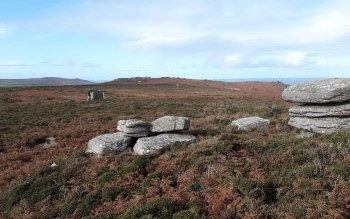 Count House and Zennor Carn from near Sperris Quoit