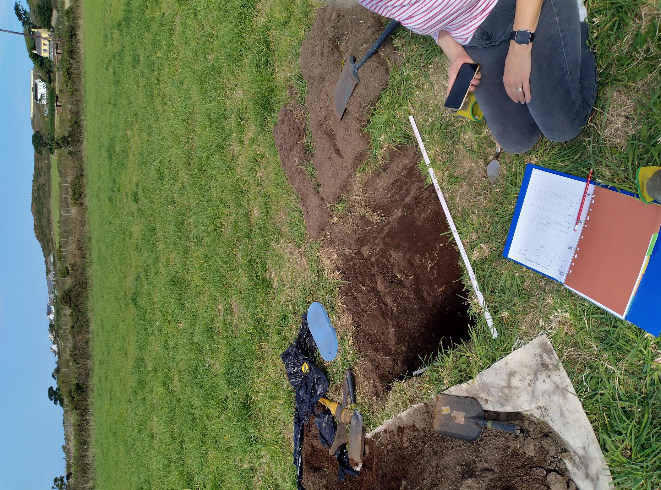 Trial pit at Bosavern Farm